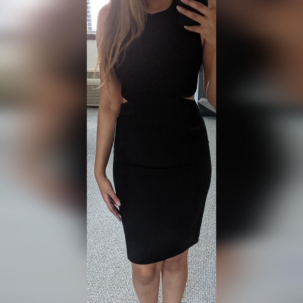 Lulu's black cut out open back dress